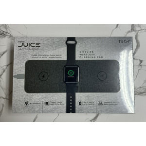 TECH Nano Juice Wireless Device Charging Pad TWC2020GY Gray, Brand New